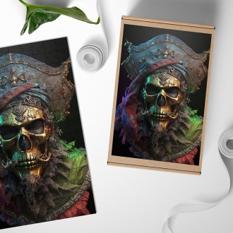 Wooden Puzzle Pirate skull