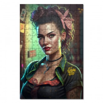 Wooden Puzzle Pinup girl