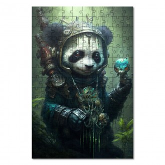 Wooden Puzzle Alien race - Panda
