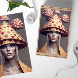 Wooden Puzzle Fashion - toadstool mushroom 1