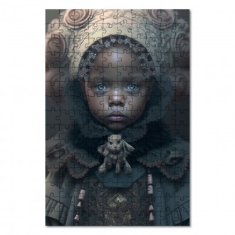 Wooden Puzzle Scary little girl 1