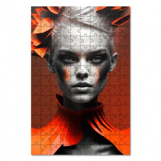 Wooden Puzzle Abstract fashion model