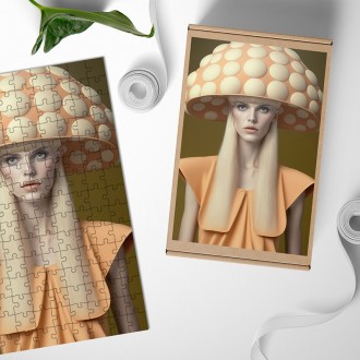 Wooden Puzzle Fashion - toadstool mushroom 2