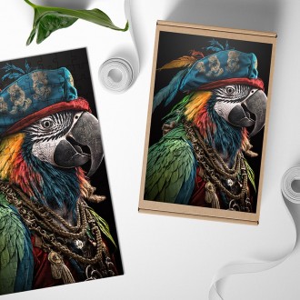 Wooden Puzzle Pirate parrot