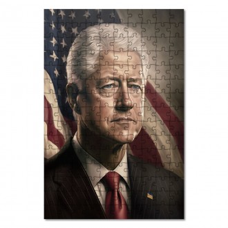 Wooden Puzzle US President Bill Clinton