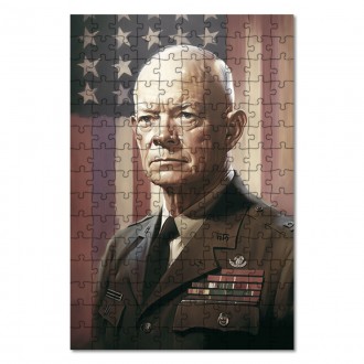 Wooden Puzzle US President Dwight D