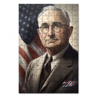 Wooden Puzzle US President Harry S