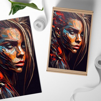Wooden Puzzle Modern art - oil painting