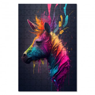 Wooden Puzzle Donkey in colors