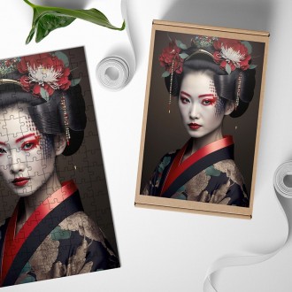 Wooden Puzzle A modern geisha