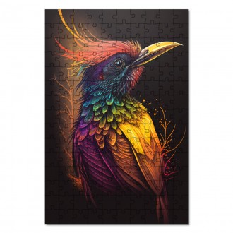 Wooden Puzzle Colorful bird