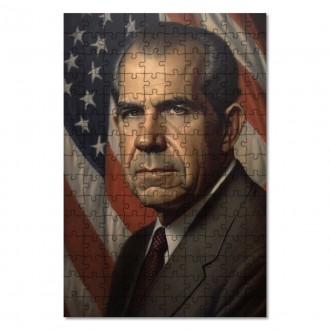 Wooden Puzzle US President Richard Nixon