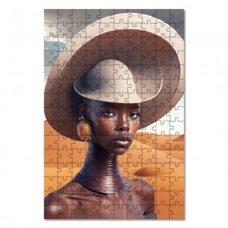 Wooden Puzzle Model in a hat 1