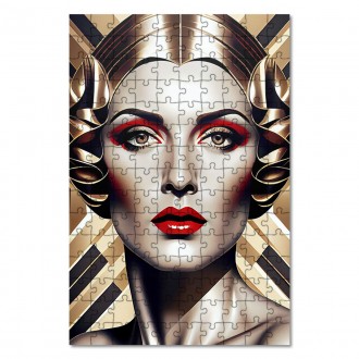 Wooden Puzzle Retro poster - woman 1