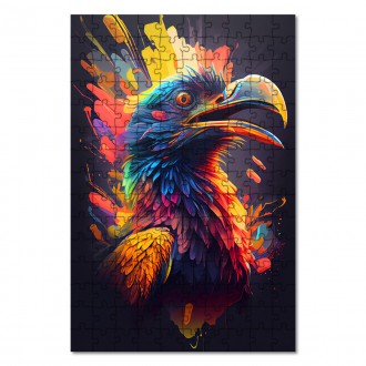 Wooden Puzzle Eagle in colors