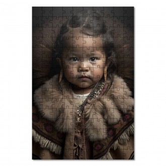 Wooden Puzzle Native american girl 1