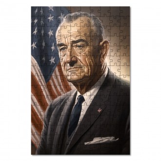 Wooden Puzzle US President Lyndon B