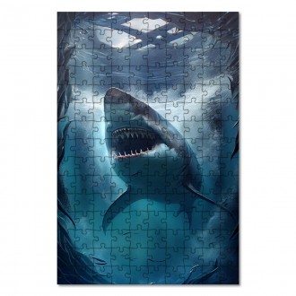 Wooden Puzzle Great white