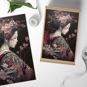 Wooden Puzzle Japanese woman 1