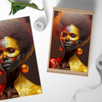 Wooden Puzzle African Fashion 6