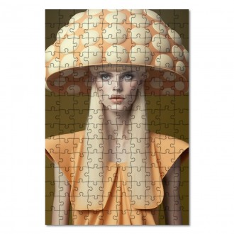 Wooden Puzzle Fashion - toadstool mushroom 2