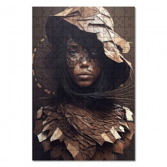 Wooden Puzzle Woman made of wood