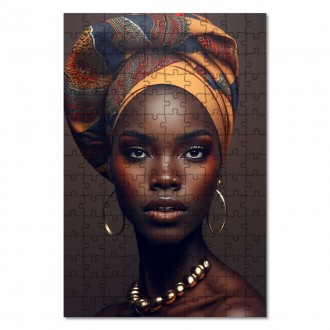 Wooden Puzzle African girl