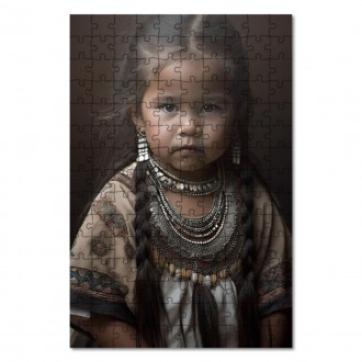 Wooden Puzzle Native american girl 2