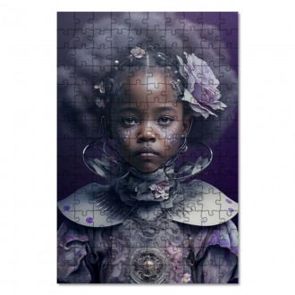 Wooden Puzzle Fantasy space young girl
