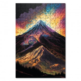 Wooden Puzzle Abstract mountain