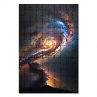 Wooden Puzzle Galaxy at dusk