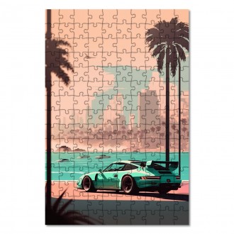 Wooden Puzzle Porsche summer