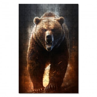 Wooden Puzzle Grizzly
