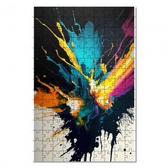 Wooden Puzzle Colorful splashes 1