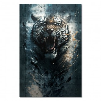 Wooden Puzzle White tiger