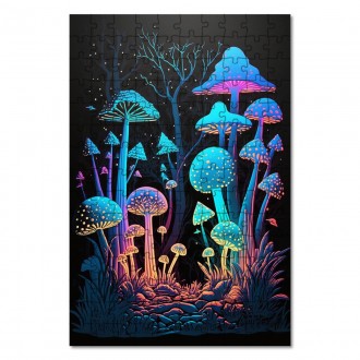 Wooden Puzzle Magic mushroom forest