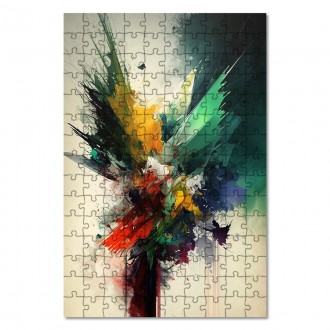 Wooden Puzzle Modern art - colorful abstraction