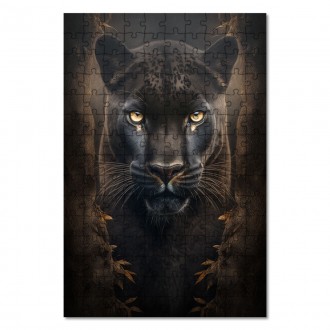 Wooden Puzzle Black panther female