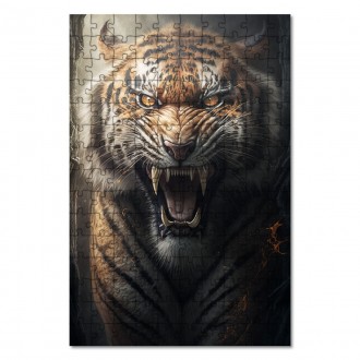 Wooden Puzzle Fearless tiger