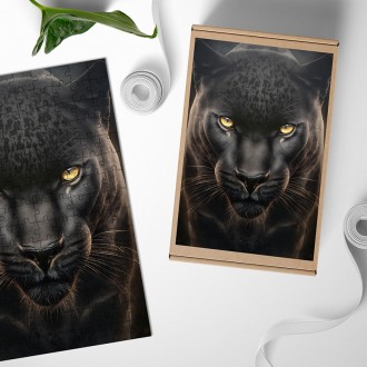Wooden Puzzle Black panther