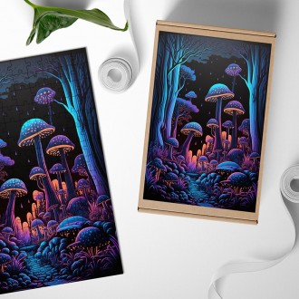Wooden Puzzle Mushroom forest