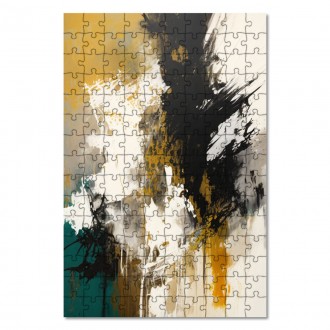 Wooden Puzzle Modern art - colored marble 1