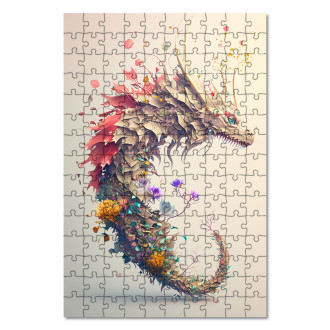 Wooden Puzzle Flower dragon
