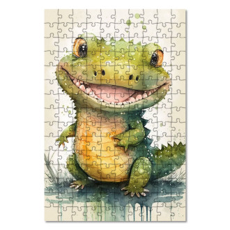 Wooden Puzzle Watercolor crocodile