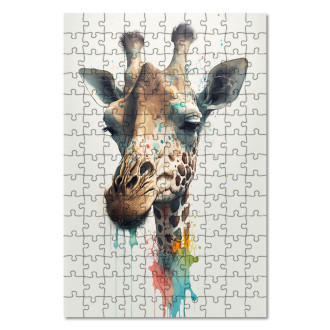 Wooden Puzzle Giraffe graffiti