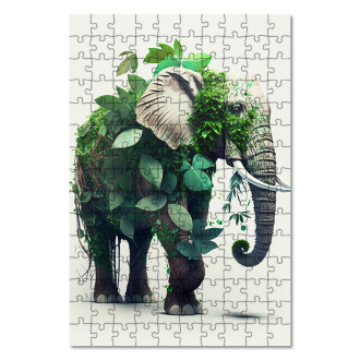 Wooden Puzzle Natural elephant