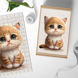 Wooden Puzzle Small cat