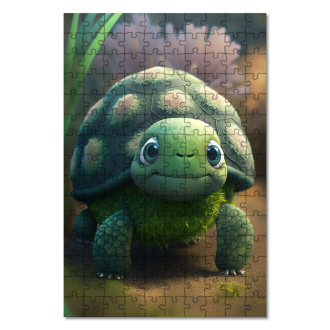 Wooden Puzzle Animated turtle