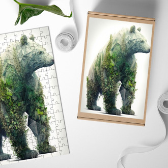 Wooden Puzzle Natural bear