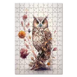 Wooden Puzzle Flower owl